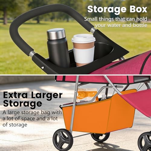 3 Wheel Pet Stroller (Red)