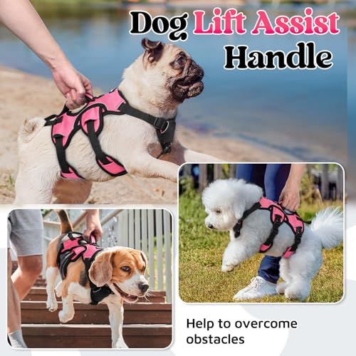Escape Proof Dog Harness for Small (Peach Pink / Small)
