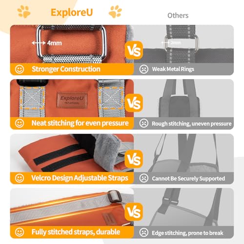 Dog Lift Harness (M / Brown)