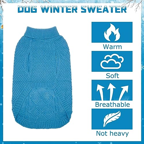 Turtleneck Dog Sweater (Small/Medium / Lake Blue)