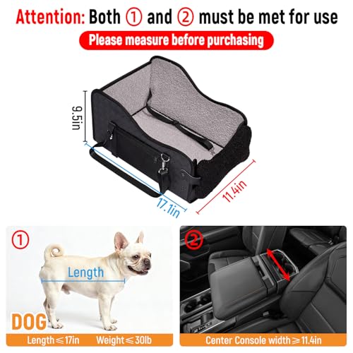 Center Console Dog Car Seat for Small Dogs