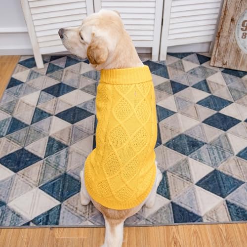 Turtleneck Dog Sweater (Medium / Yellow)