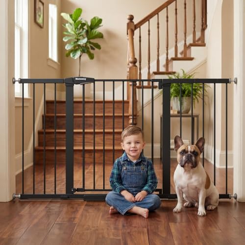 29.7 57" Extra Wide Baby Gate (Black / 29.7-57"W x 30"H)