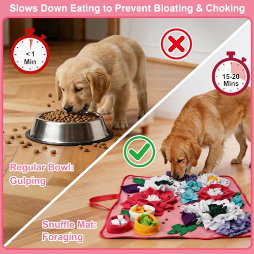 Snuffle Mat for Dogs (Pink)