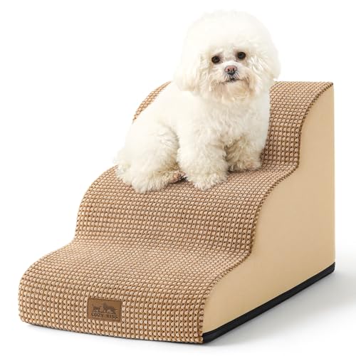 Dog Stair for Small Dog 15.7" H (Light Brown / Standard:15.7"x22.4"x15.7")