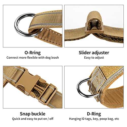 No Pull Dog Harness with Soft Padded Handle (XS / Brown)
