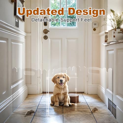 Clear Acrylic Pet Dog Gate (3 Panel - 60''W x 24''H)