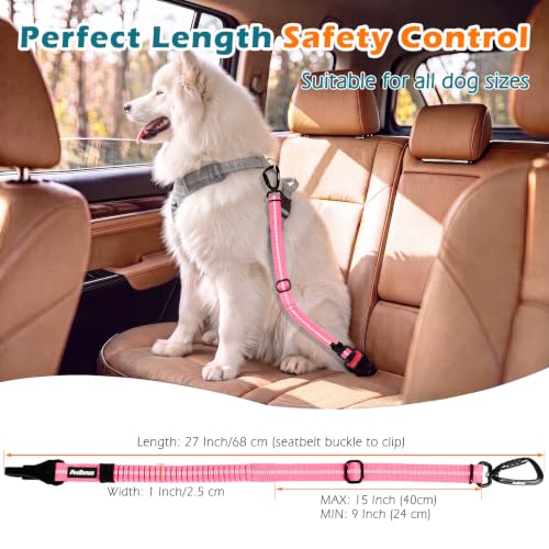 Dog Seat Belt for Car (Pink / 1 Pack)