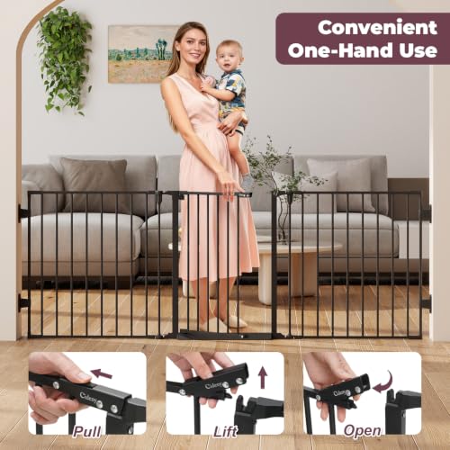 29.4 78" Extra Wide Baby Gate (Black / 78" Wide)