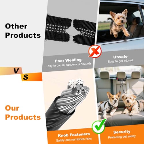 Dog Seat Belt for Car (1 Pack(Black))