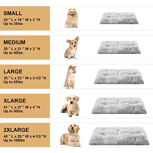 Dog Bed for Large Dogs (Grey / 2XL(48x29 inch))