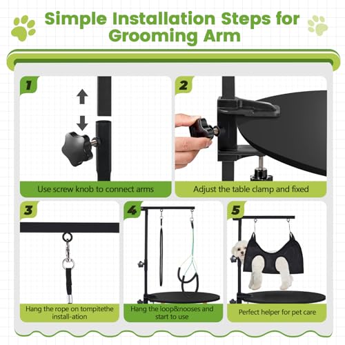 Dog Grooming Table Arm (L Shape)
