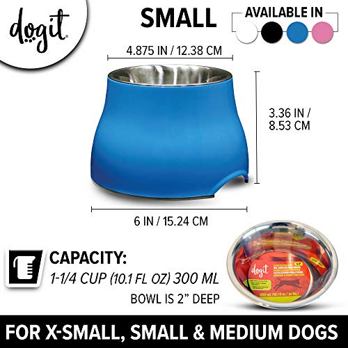 Elevated Dog Bowl (Small / Blue)