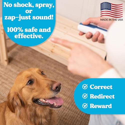 Doggie Don’t Anti Barking Device for Dogs (Blue, Replaceable Batteries)