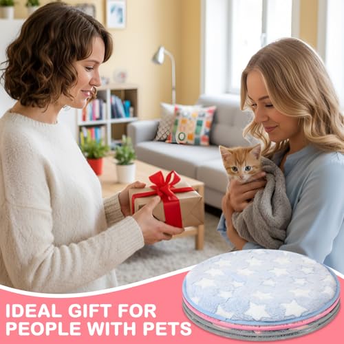 4 Pack Self Heating Cat Bed Cat Self Warming Pad with Removable Cover Extra Warm Thermal Pet Pad Washable Pet Crate Mat Anti Slip Kennel for Indoor Outdoor Pets (16 x 16 Inches)
