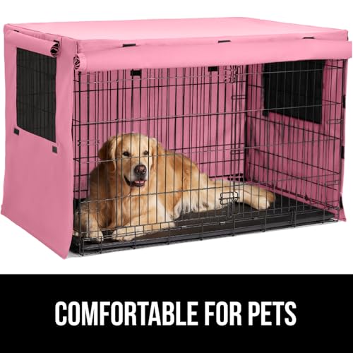 Dog Crate Covers (Pink / 42" X 28" X 30")