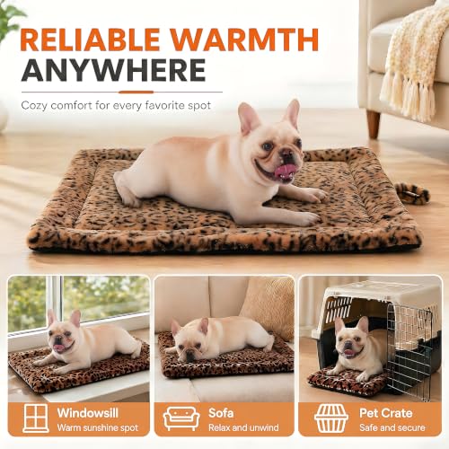 Self Warming Cat Pad for Cats and Dogs (30 x 24 inch / Brown/Black)