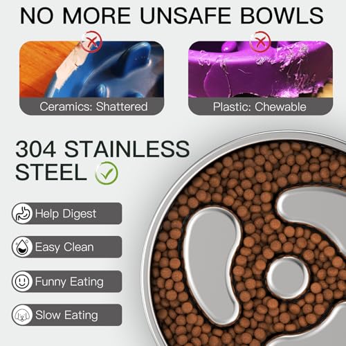 Slow Feeder Dog Bowl (Spiral-1Pack / S 1~1.5Cups)