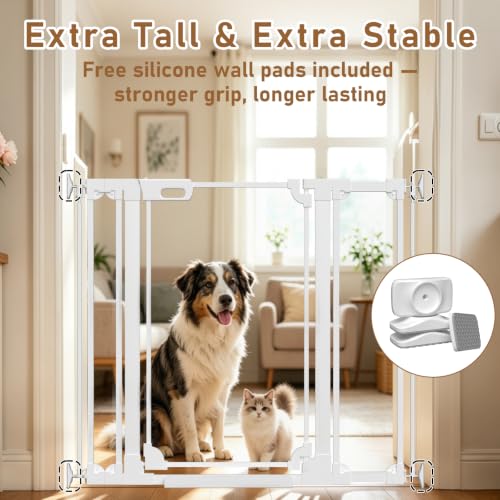 40" Extra Tall Clear Acrylic Dog Gate 29.52 (White / 29.52-37.79"W x 40"H)