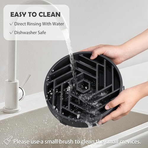 Slow Feeder Dog Bowls Large Medium Breed (Gray)