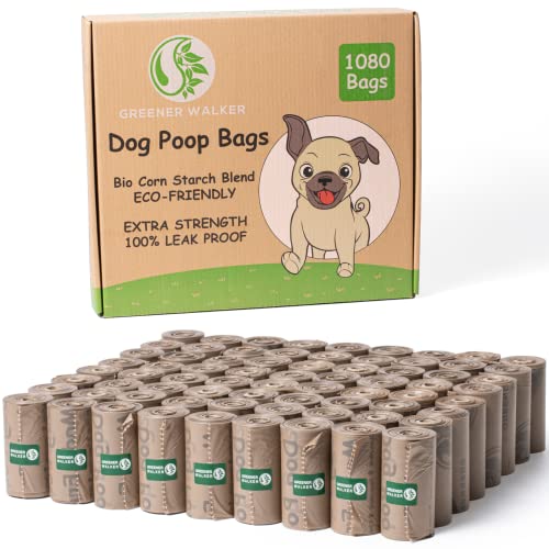 Poop Bags for Dog Waste (Brown / 1 Count (Pack of 1080))