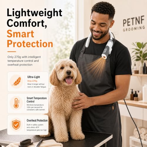 Hands Free Neck Dog Dryer (Dark gray)