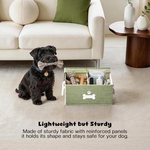 Dog Toy Basket with Double (Green / Large)