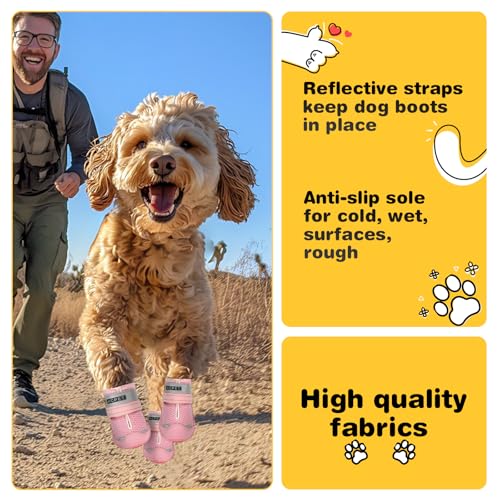 Dog Shoes for Dogs (Pink / Width 2.75 in)