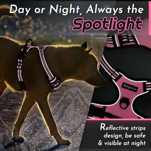 Dog Harness for Large Dogs (Large / Pink)