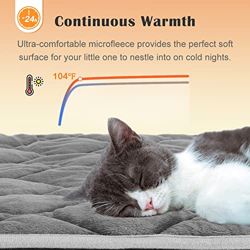 Self Warming Cat Bed and Dog Crate Pad (34.6"L x 22.8"W x 0.5"Th / Coffee)