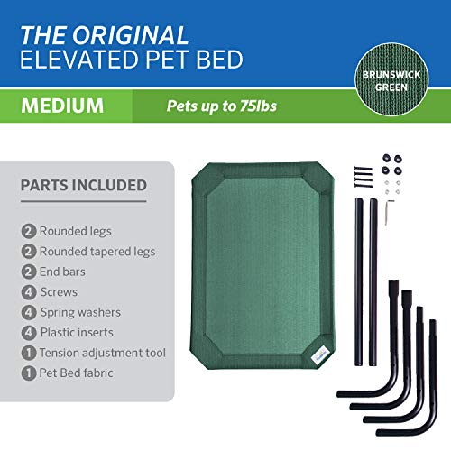 The Original Cooling Elevated Pet Bed (Medium Dog Bed / Brunswick Green)
