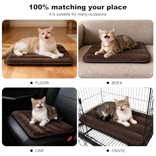 Dog Crate Pad (XS(18"*12"*1.5") / New-Dark Brown-1pc)