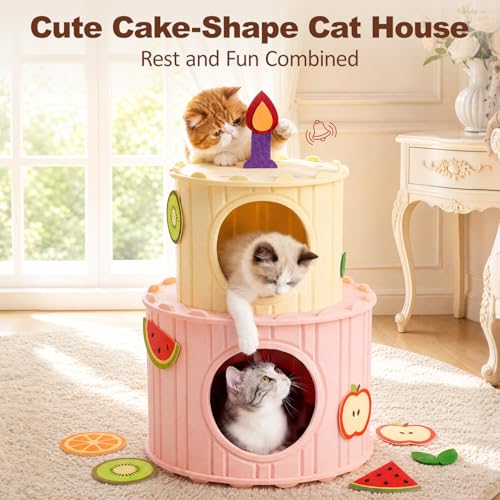 2 Story Cat House for Indoor Cats (B-Double Cat House)