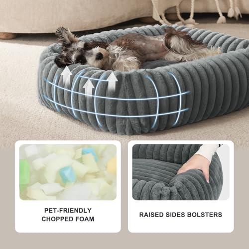 Washable Dog Bed Medium Size Dog (Grey / M Plus (30"x24"x8"))