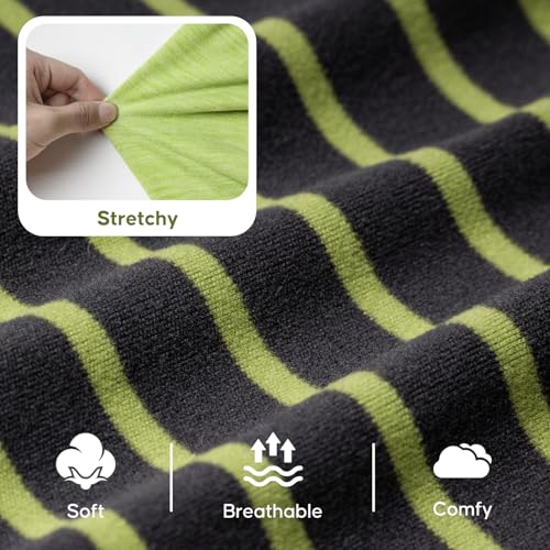 2Pack Dog Sweater with Sleeves Fleece Shirt for Medium Dogs (X-Large (30-50lbs) / 04# 2Pack(Green+Stripe))