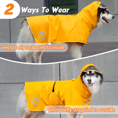 Dog Raincoat Hooded Slicker Poncho (Medium / Yellow)