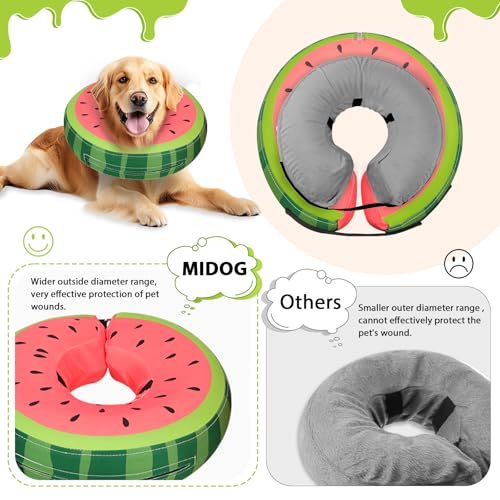 Inflatable Dog Cone After Surgery (Watermelon / L+(11"-14"))