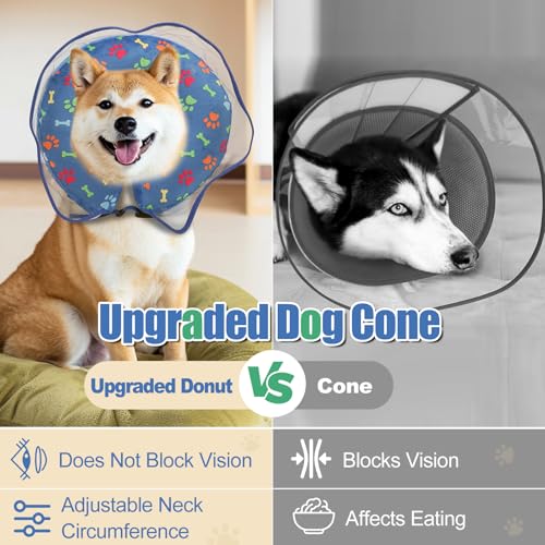 Soft Inflatable Collar to Stop Licking (Blue / L)