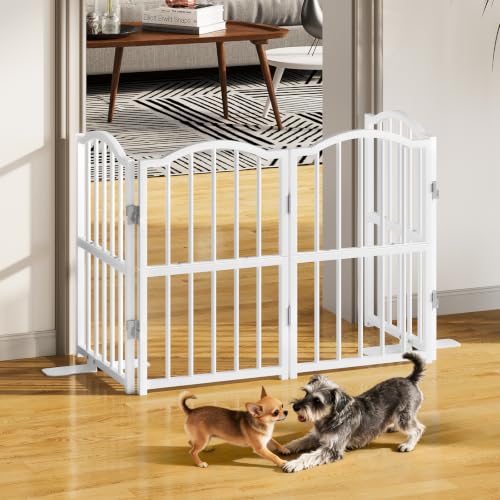 Dog Gate Indoor (White / 4 Panel-23.62''H, Up to 63''W)