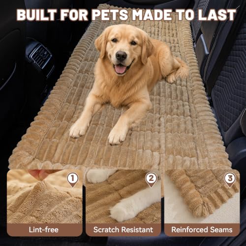 Dog Car Seat Waterproof Bed Cover Back Seat Brown 23.6”x51” (Brown / 23.6”x51”)