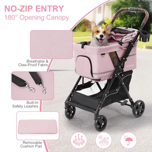 Dog Stroller with No (Pink)