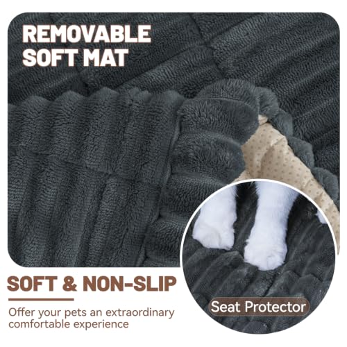 Dog Car Seat Waterproof Bed Cover Back Seat Dark Gray 23.6”x51” (Dark Gray / 23.6”x51”)