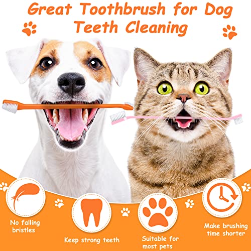 70 Pcs Dog Tooth Brush Dual Headed Pet Toothbrush (Colorful)