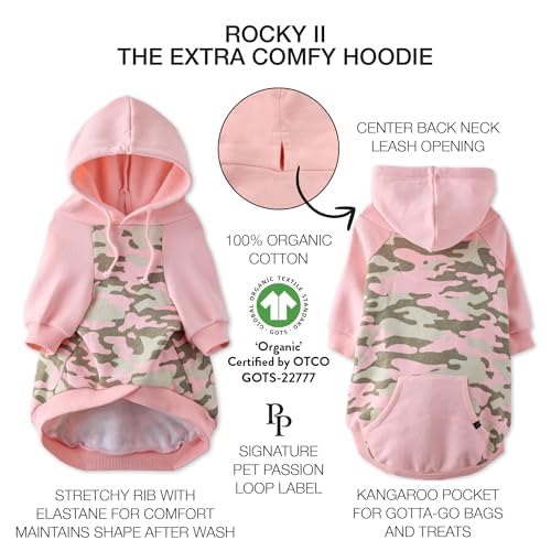 Rocky II Dog Hoodie (Pink Half Camo / XX-Small (4-7 lbs))