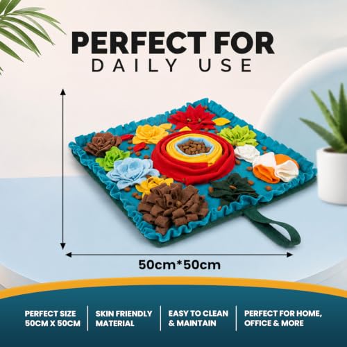 Dog Snuffle Feeding Mat (Large Colorful - Flower Design)