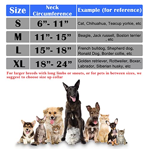 Inflatable Dog Cone Collar for After Surgery (Blue / Large (Neck: 15"-18"))