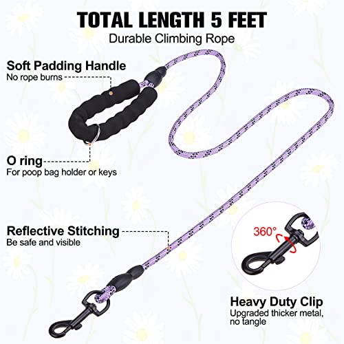 Small Dog Harness and Leash Set (XSmall(Chest Girth 13" - 14.5") / Purple Daisy)