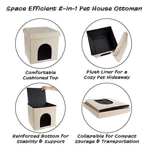 Pet House Ottoman (Tan)