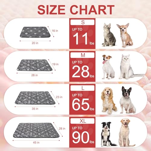 Self Warming Cat Mat (Grey_Paw / 20.0"L x 16.0"W x 0.2"Th)