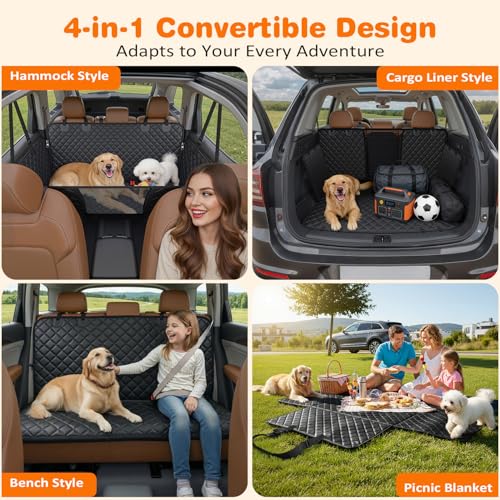 XL Dog Seat Cover for Full (Jet Black / XL - 60" Length)